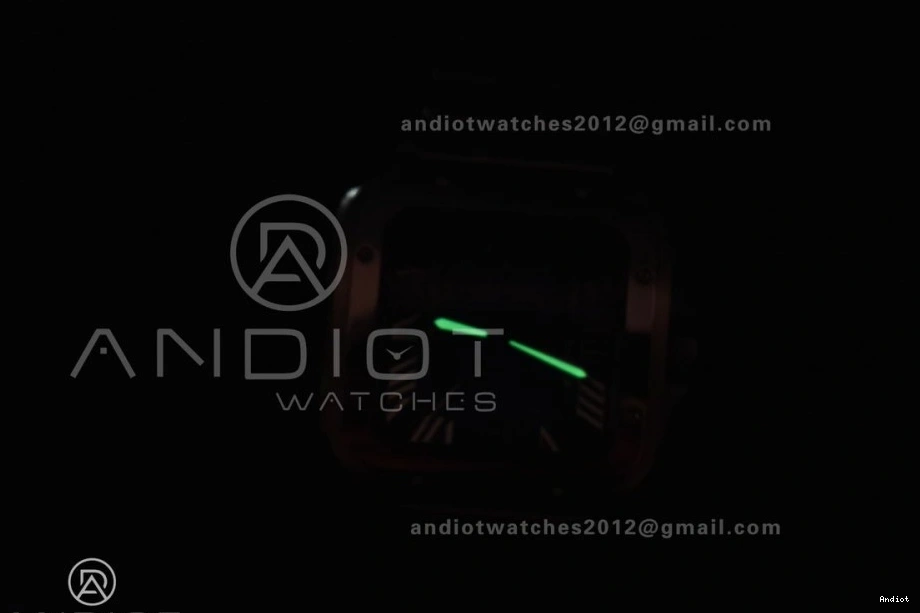 Bezel 9015 BVF Santos de SS 1:1 SS Gray Best Dial Edition Bracelet 40mm Black MIYOTA Cartier on 0303